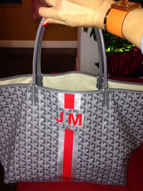 goyard tote personalized